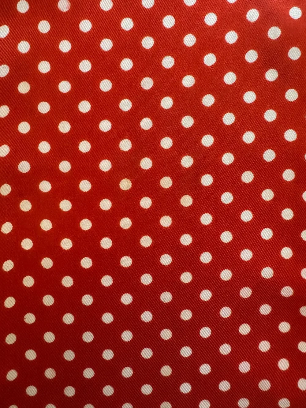 Red and White Polka Dots Scarf, Vintage